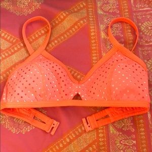 Seafolly NWOT All Sports bikini top sz8 sexy orange